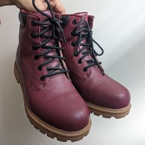 Burgundy Fila Boots